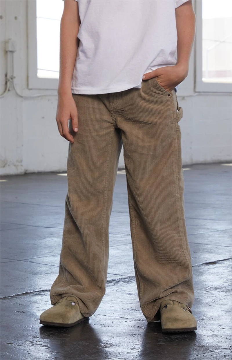 Pacsun Kids Baggy Pants Corduroy Carpenter Brown