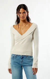 Beverly and Beck Kirsten Wrap Sweater