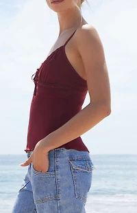 John Galt Burgundy Arden Tank Top