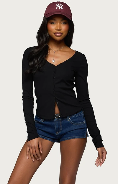 Edikted Tanya Button Up Cardigan