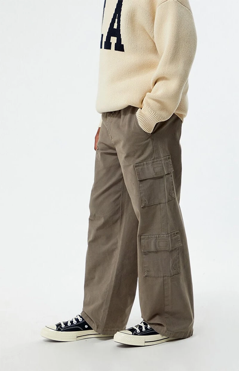 Pacsun Kids Stretch Green Porter Baggy Cargo Pants