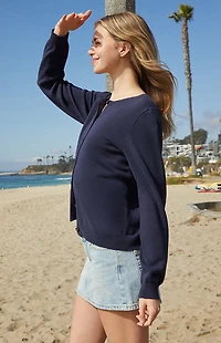 John Galt Navy Athelia Cardigan