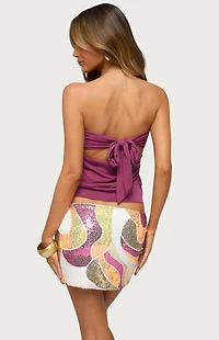 Edikted Lanah Back Cutout Strapless Top