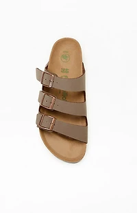 Birkenstock Women's Florida Platform Flex Vegan Leather Sandals Mocha