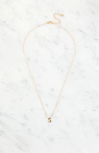 LA Hearts S Initial 14K Gold Plated Necklace