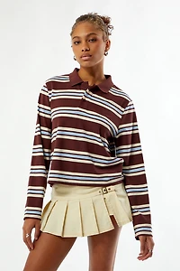 Your Favorite Megan Striped Long Sleeve Polo Shirt