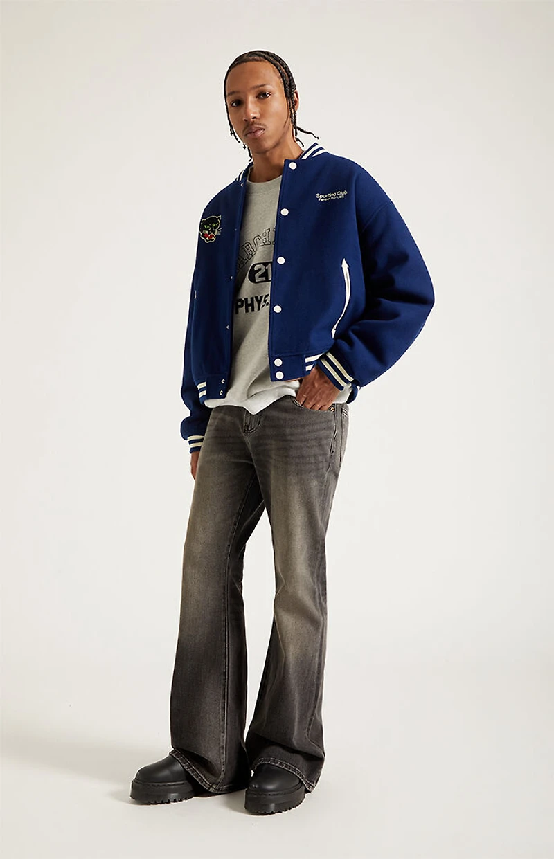 Pacsun Jordan Baggy Bootcut Jeans Washed Black