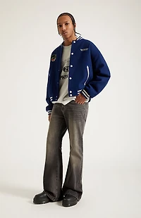 Pacsun Jordan Baggy Bootcut Jeans Washed Black