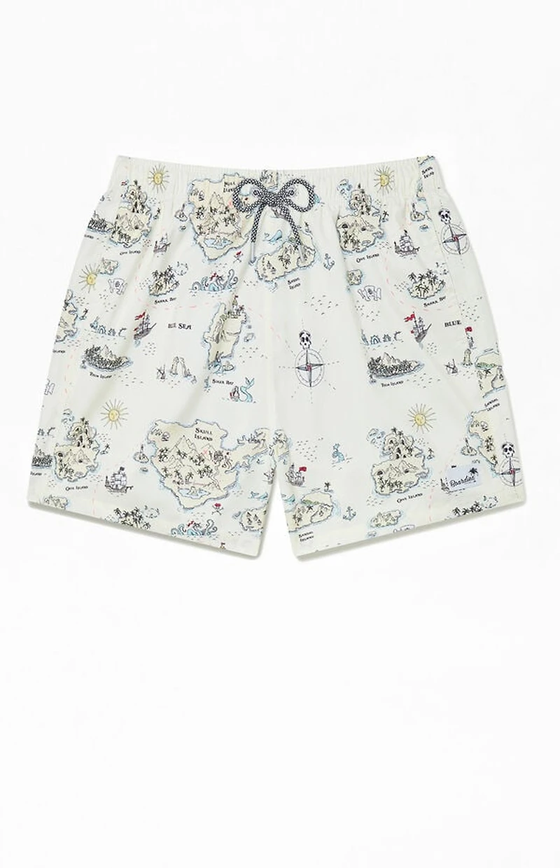 Boardies Treasure Map 4.5" Swim Trunks