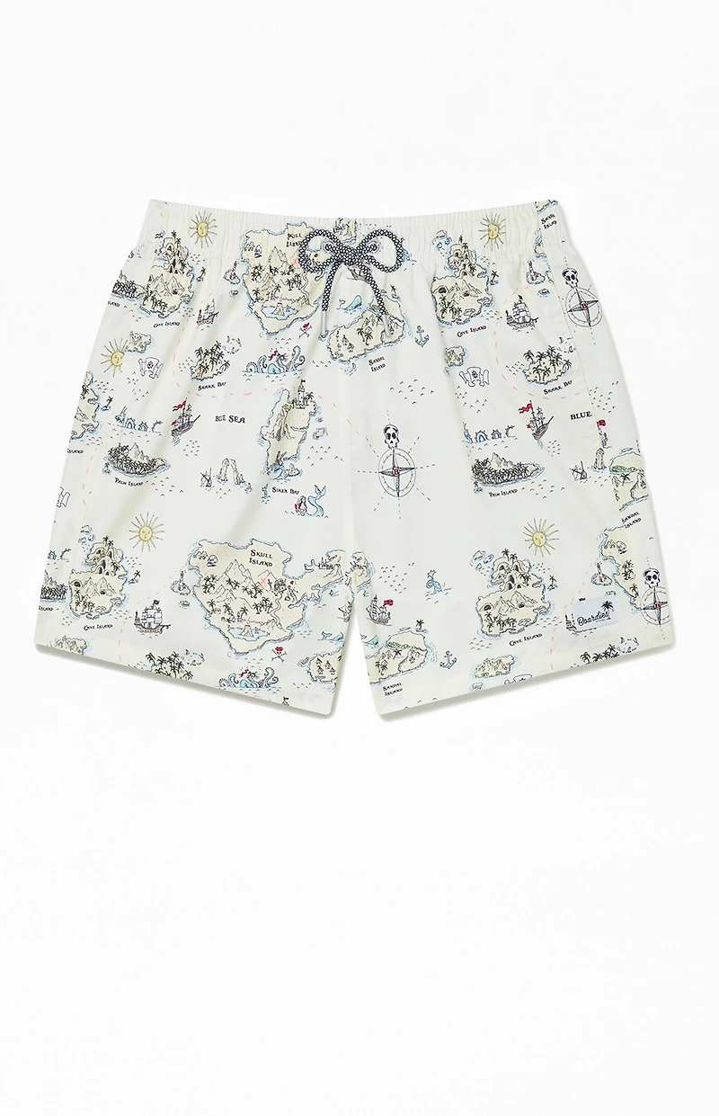 Boardies Treasure Map 4.5" Swim Trunks