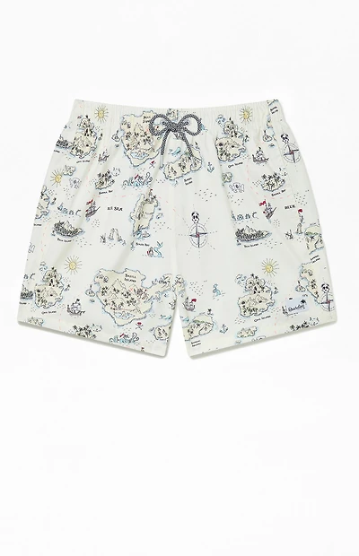 Boardies Treasure Map 4.5" Swim Trunks