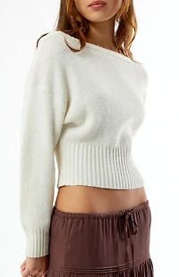 Your Favorite Cosette Ribbed Off-The-Shoulder Sweater