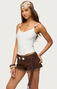 Edikted Lilliana Bead V Neck Tank Top