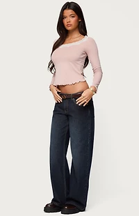 Edikted Emmery Lacey Boat Neck Top