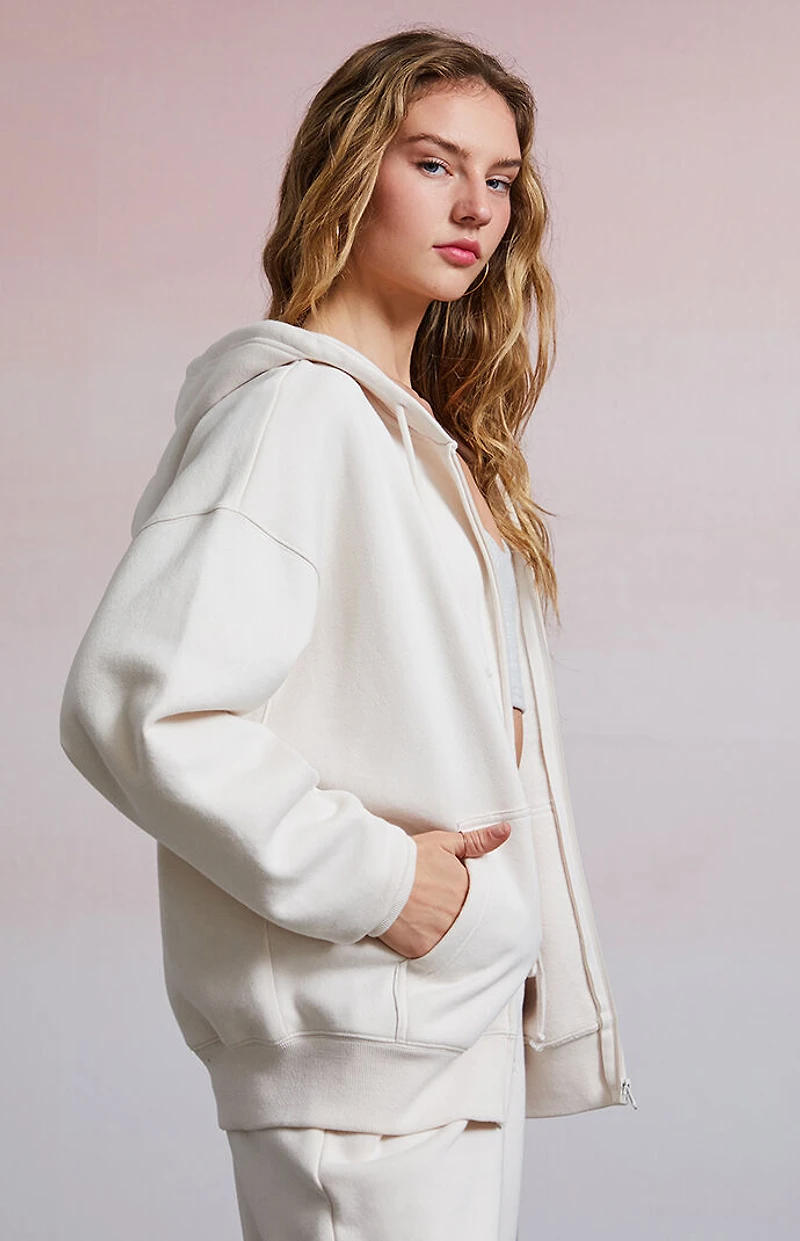 Third Charm 333 Zip Up Oversized Hoodie