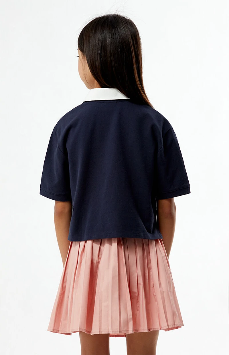 Pacsun Kids Bow Embroidered Cropped Polo Shirt