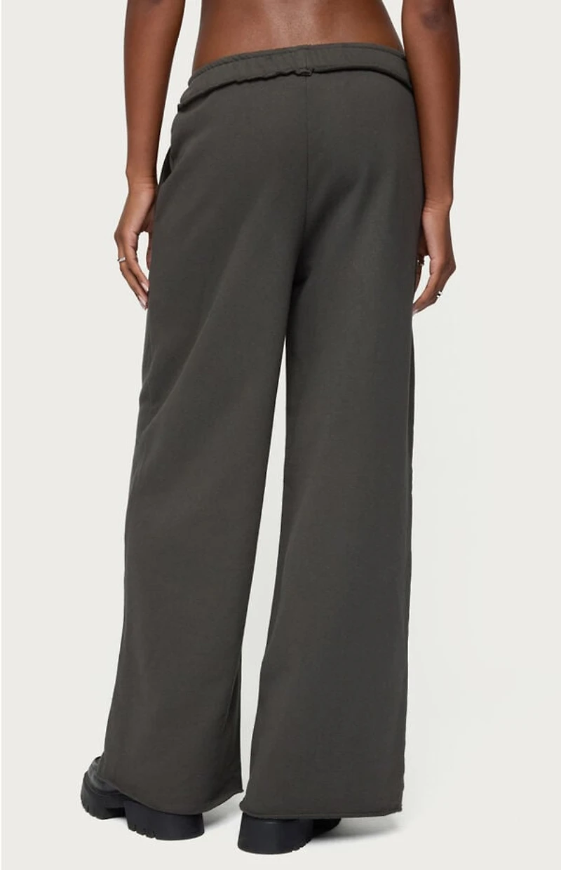 Edikted Wrenn Studded Wide Leg Sweatpants