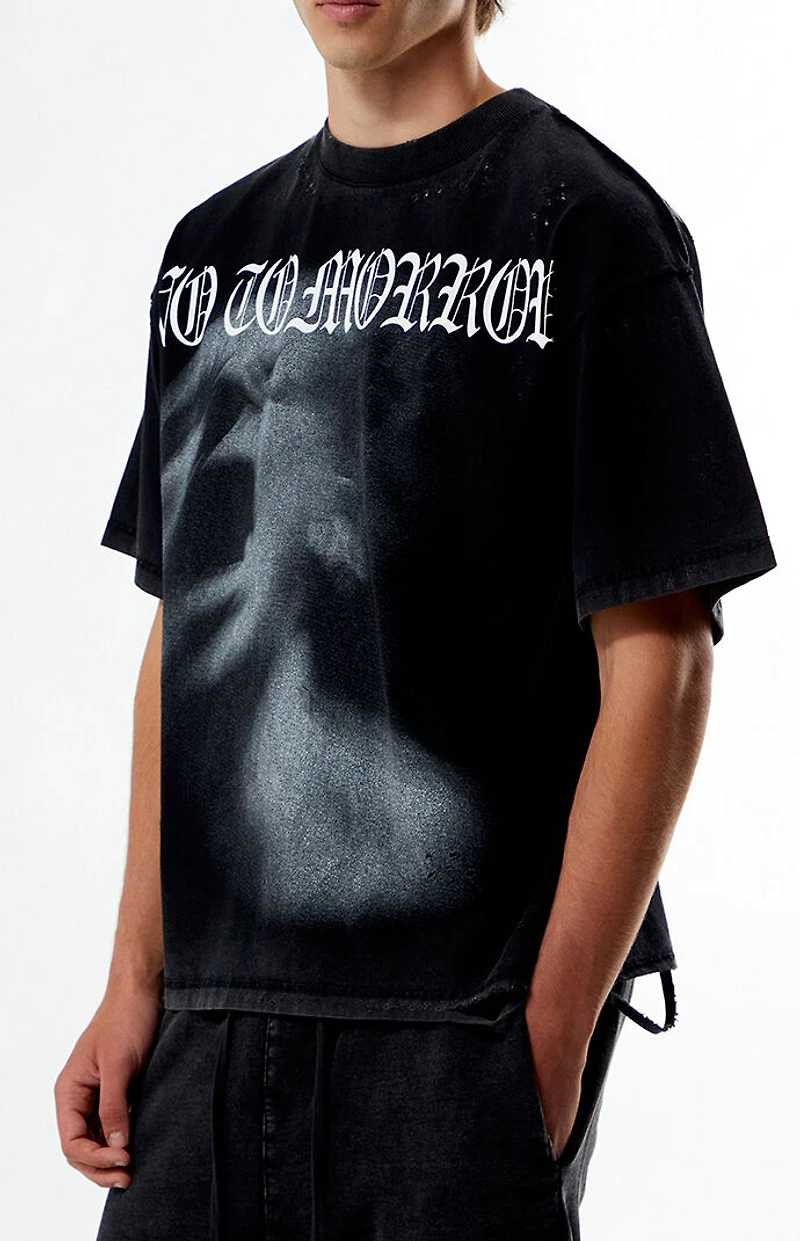 No Tomorrow x Civil Active Pain Ripped Oversized T-Shirt