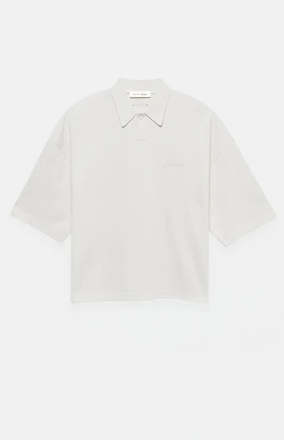 Fear of God ESSENTIALS Ivory Signature ’90s Cropped Polo Shirt
