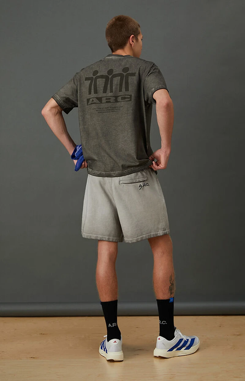 A.R.C. Active Gray Vintage Wash Heavyweight Fleece Sweat Shorts