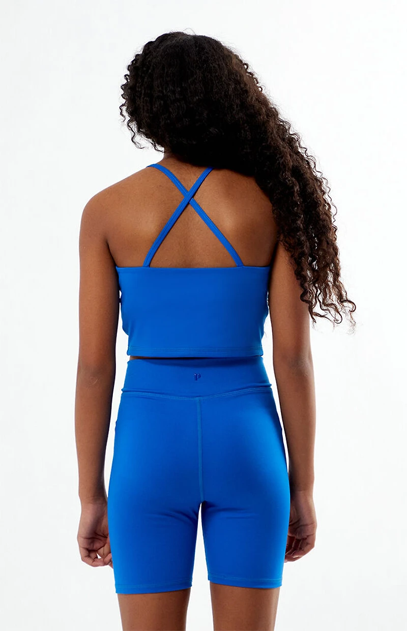 PAC 1980 Kids WHISPER Active Blue Crossover Biker Shorts