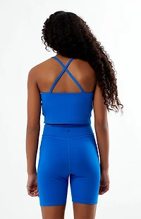 PAC 1980 Kids WHISPER Active Blue Crossover Biker Shorts