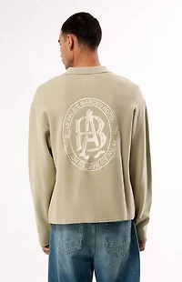 Pacsun Green Le Palais Quarter Zip Polo Sweater