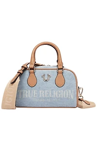 True Religion Denim Logo Mini Satchel Crossbody Bag