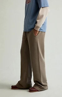Pacsun Brown Fleece Baggy Bootcut Sweatpants