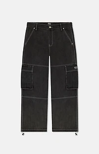 WeSC America Inc Black Wash Baggy Denim Cargo Pants