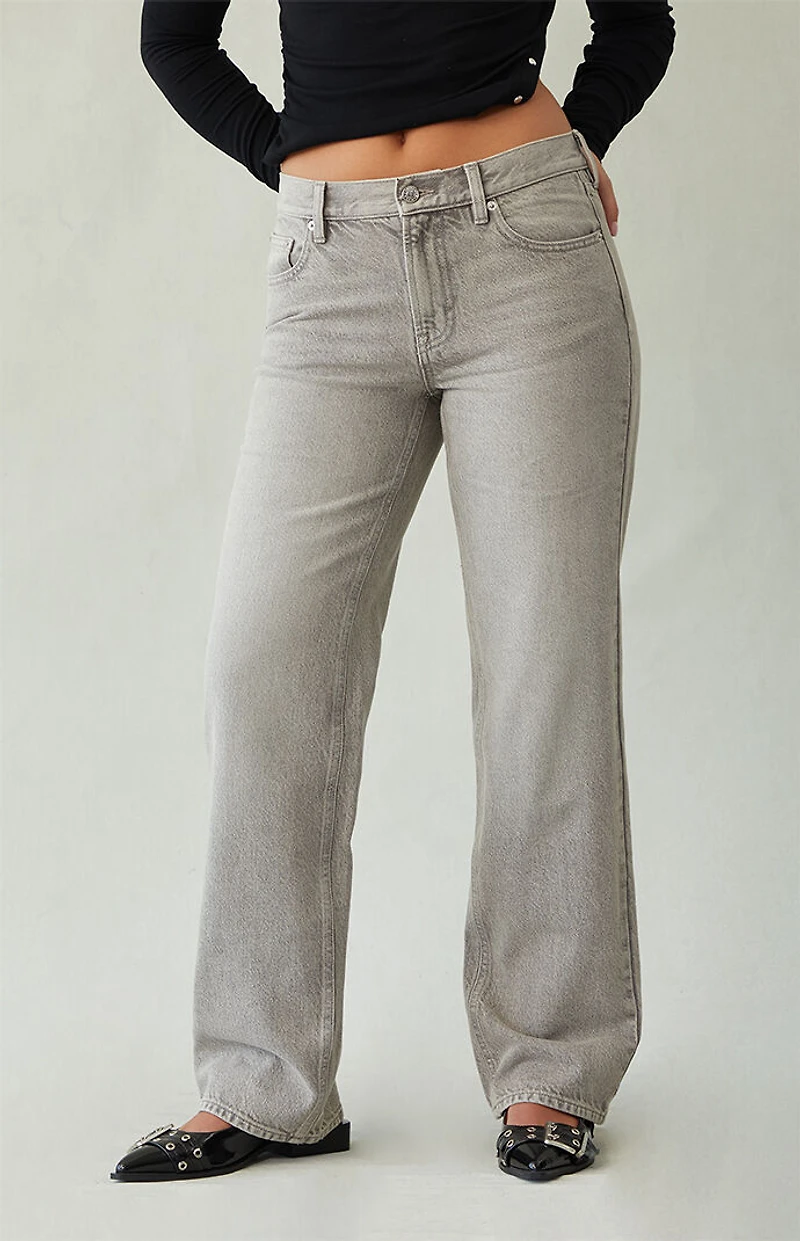 Pacsun Jordyn Low Rise Straight Leg Jeans Gray