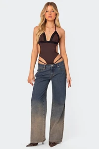 Edikted Strappy Lace Trim Bodysuit