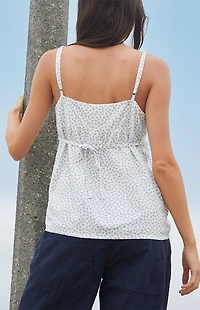 John Galt White & Floral Edith Tank Top