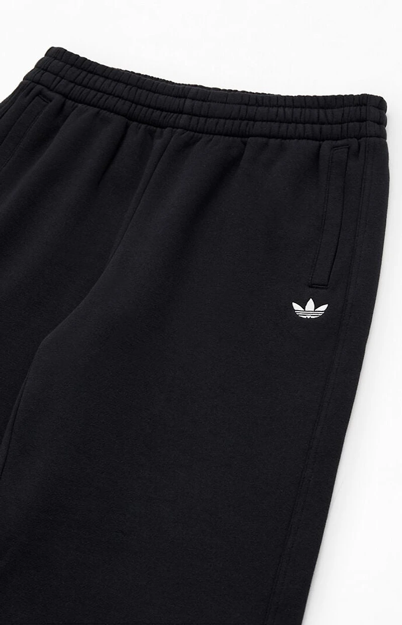 adidas Kids Black Essentials Wide Leg Cuffed Sweatpants