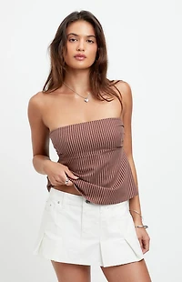 Pacsun White Pleated Micro Mini Skirt