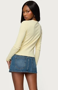 Edikted Miami Girl Long Sleeve T-Shirt