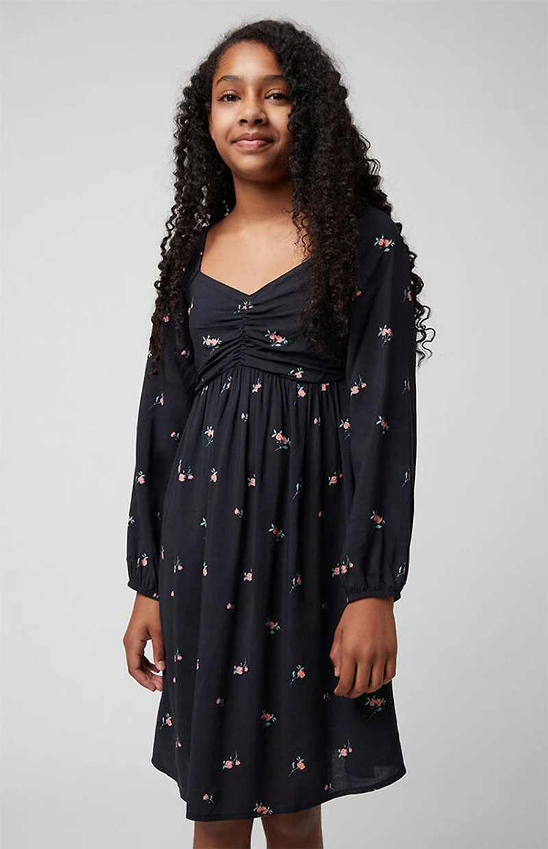 Pacsun Kids Long Sleeve Floral Dress