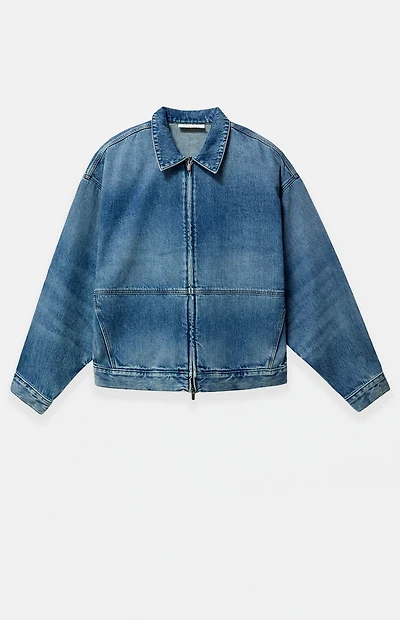 Fear of God ESSENTIALS Classic Blue Denim Trucker Jacket
