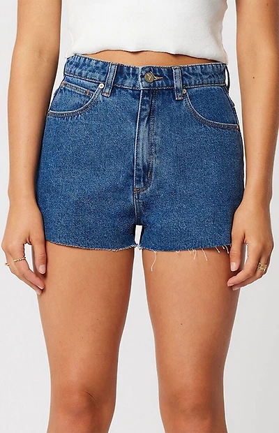 ABRAND Bella High Waisted Relaxed Denim Shorts