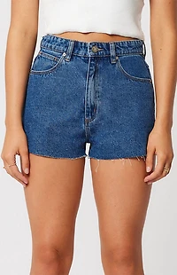 ABRAND Bella High Waisted Relaxed Denim Shorts