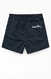 Keith Haring Heart 4" Swim Trunks
