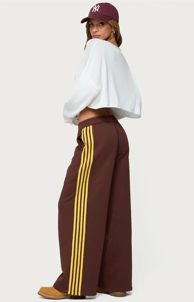 Edikted Sorin Contrast Striped Wide Sweatpants