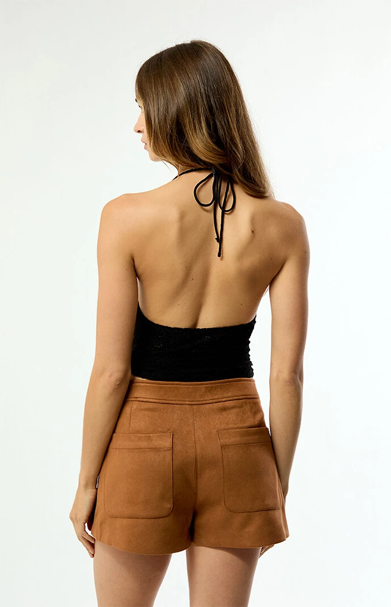Steve Madden Cheyenne Faux Suede Fringe Shorts
