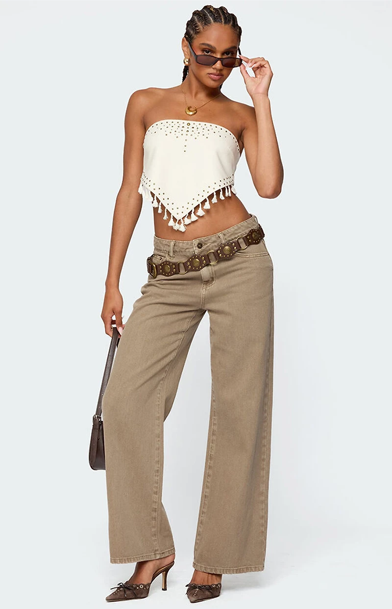 Edikted Stud and Tassel Handkerchief Top