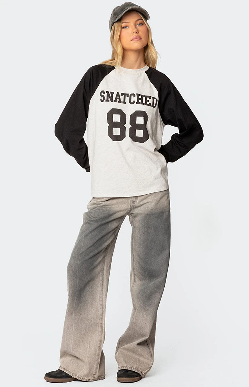 Edikted Snatched Oversized Long Sleeve T-Shirt