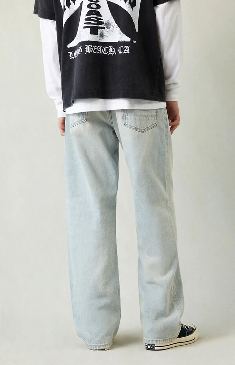 Pacsun Dylan Baggy Jeans Light Wash Tinted