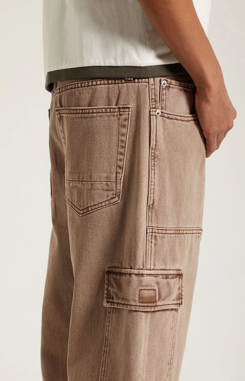 Pacsun Dylan Baggy Jeans Cargo Carpenter Washed Brown