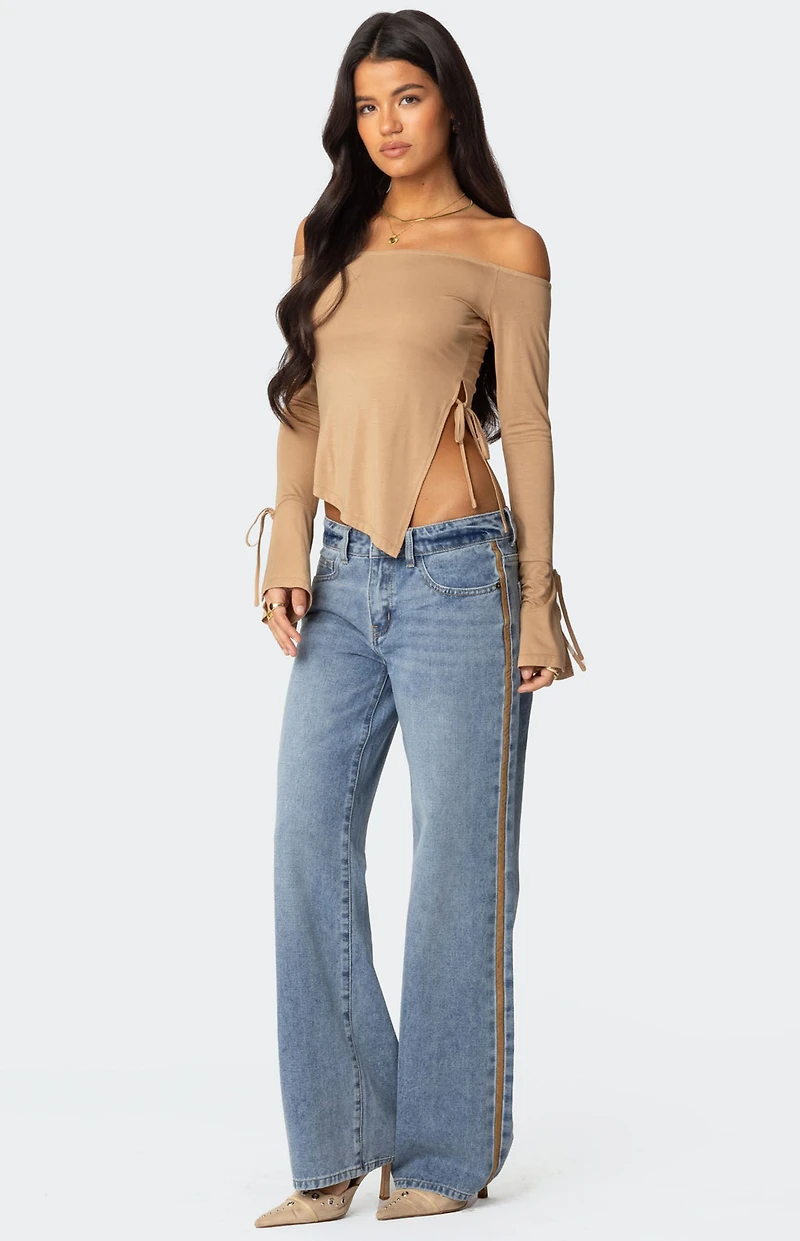 Edikted Jeni Asymmetric Off Shoulder Top