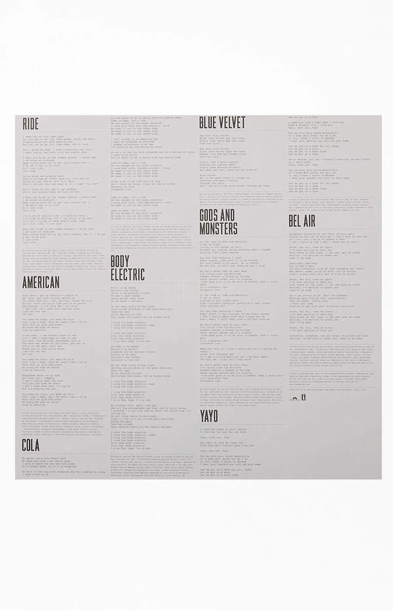 Lana Del Rey Paradise Vinyl Record