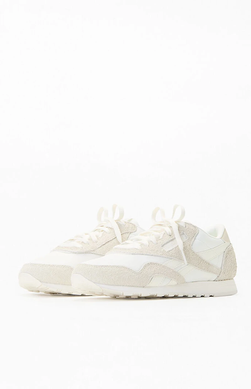 Reebok White Classic Nylon Sneakers